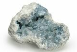 Sparkly Celestine (Celestite) Geode Half- Madagascar #223662-1